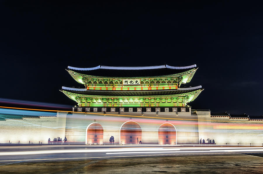 Gyeongbokgung Palace At Night Photograph by I Enjoy Taking Photos And Traveling The World.