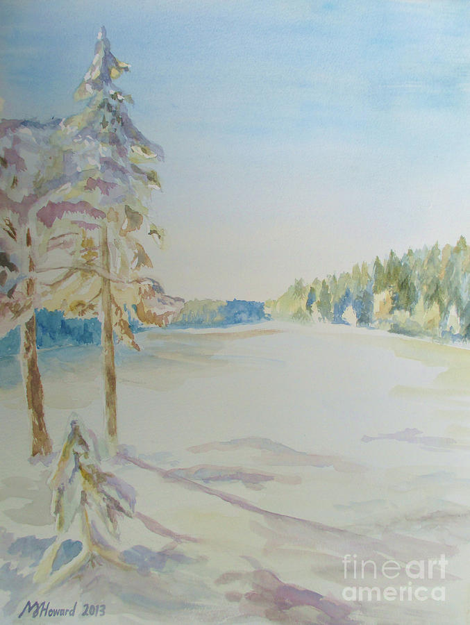 Gyllbergen Winter Painting by Martin Howard