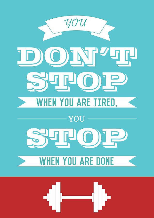 Typography Digital Art - Gym Quotes Typography Quotes poster by Lab No 4 - The Quotography Department