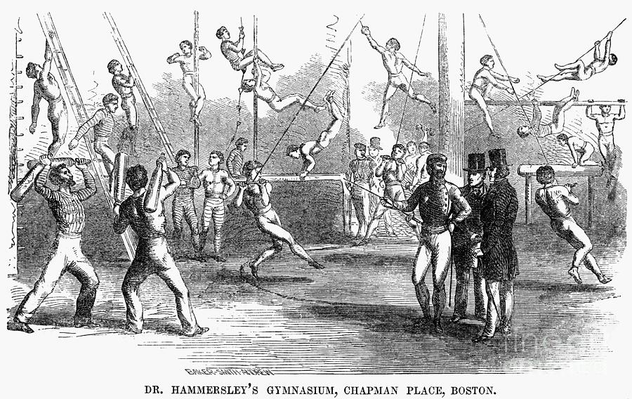 Gymnastics, 1853 Photograph by Granger