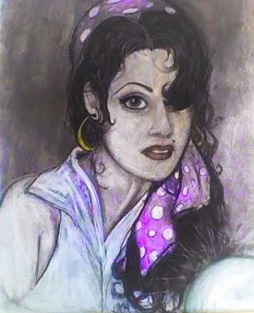 Gypsy Faye Drawing by Alexandria Weaselwise Busen