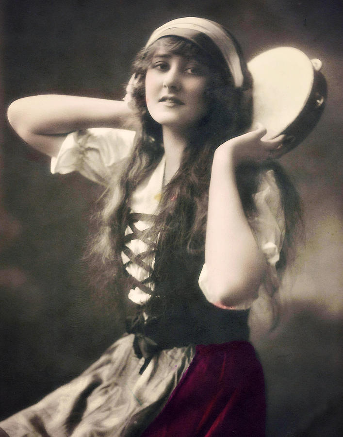Gypsy Girl with Tamborine Photograph by Lora Mercado