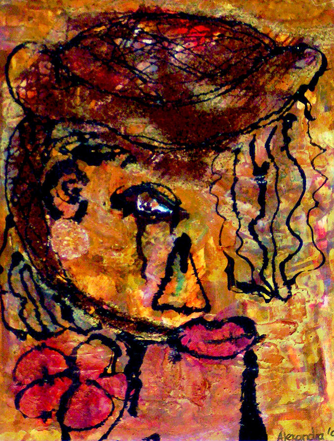 Abstract Painting - Gypsy Woman by Fine Art by Alexandra