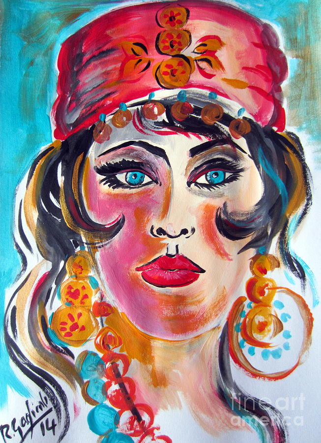 Gypsy woman Painting by Roberto Gagliardi
