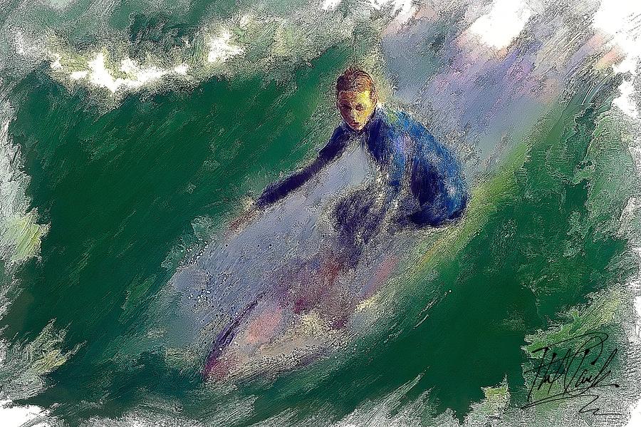 H B Surfer II Digital Art by Phil Clark