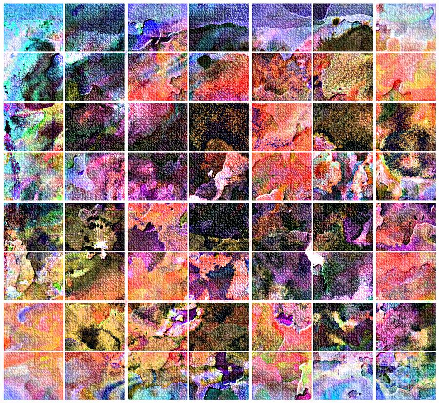 Tiled Watercolor Blocks with Texture 3 Tapestry - Textile by Barbara A Griffin