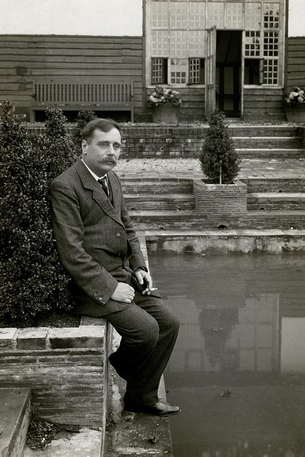 H. G. Wells In A Garden Photograph by Compton Collier
