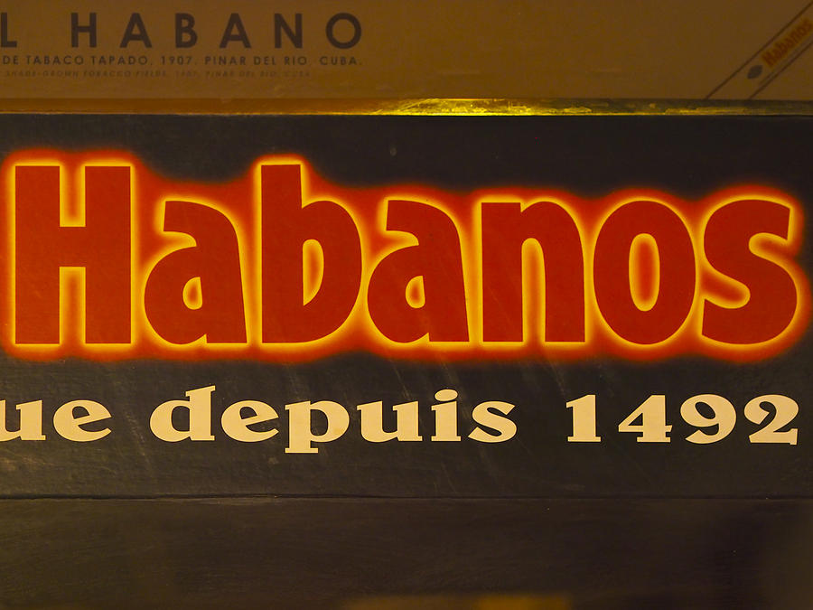 Habanos Cigar Sign Photograph by Jo Ann Tomaselli