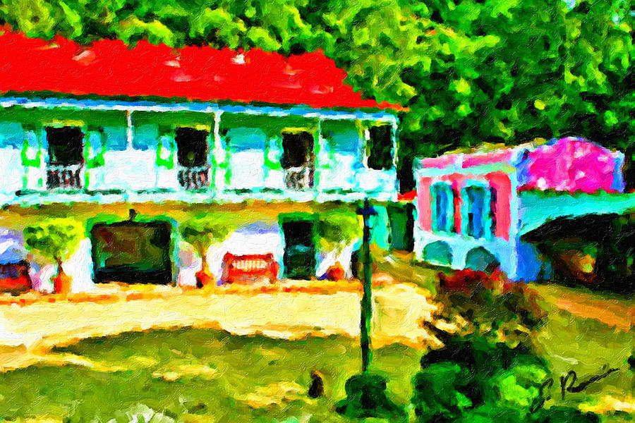 Hacienda Painting by Charlie Roman