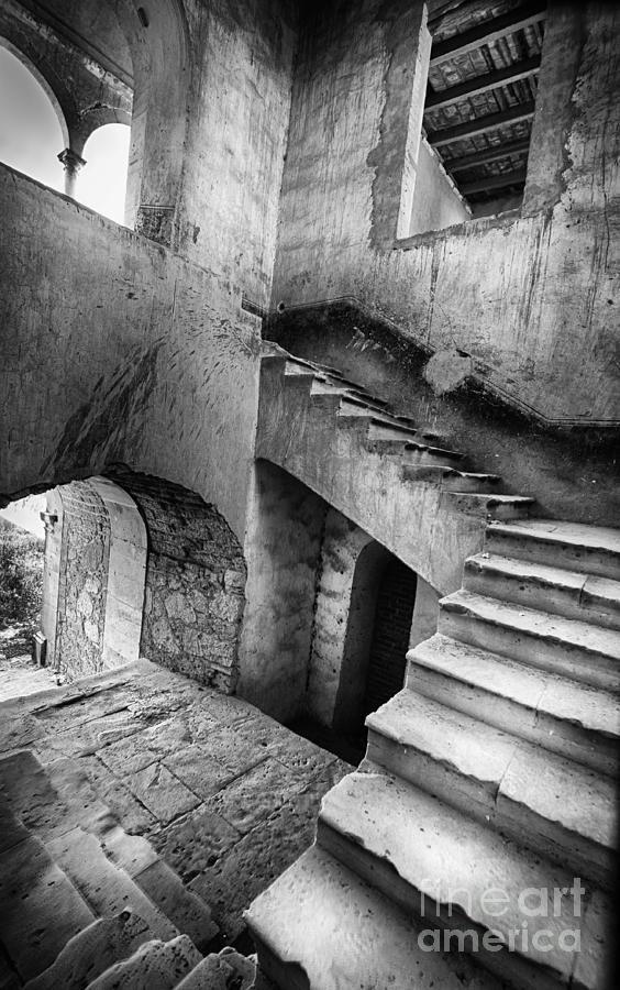 Hacienda Stairwell Photograph by Barry Weiss