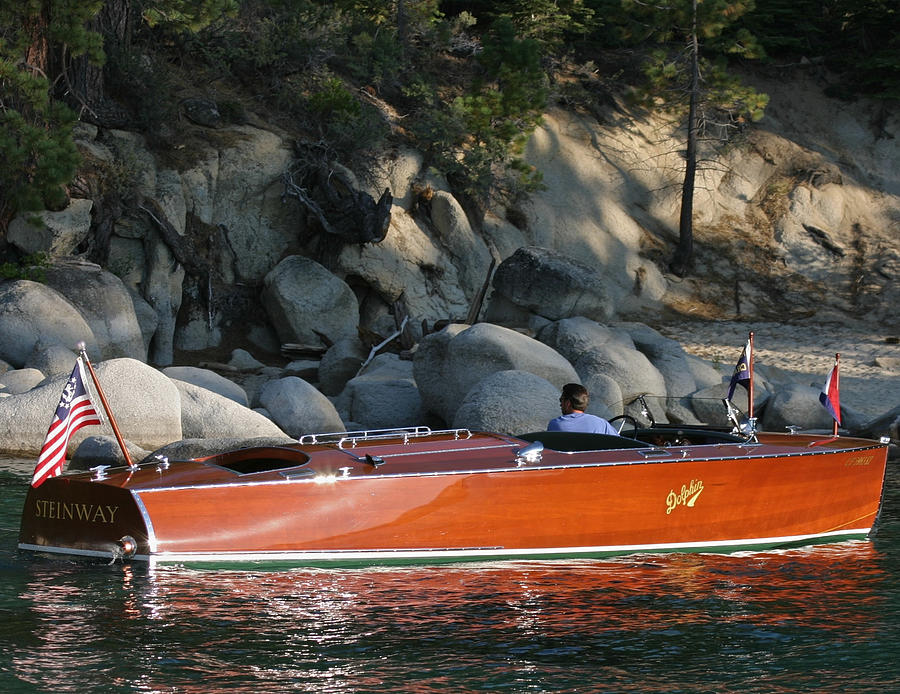 Hacker Dophin Runabout Photograph by Steven Lapkin
