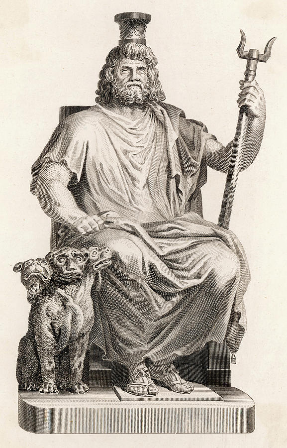 Hades Drawing - Hades Or Dis In Greek Mythology, Pluto by Mary Evans Pictur...