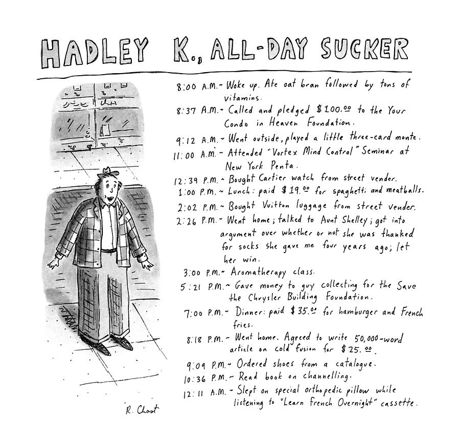 Hadley K., All-day Sucker Drawing by Roz Chast