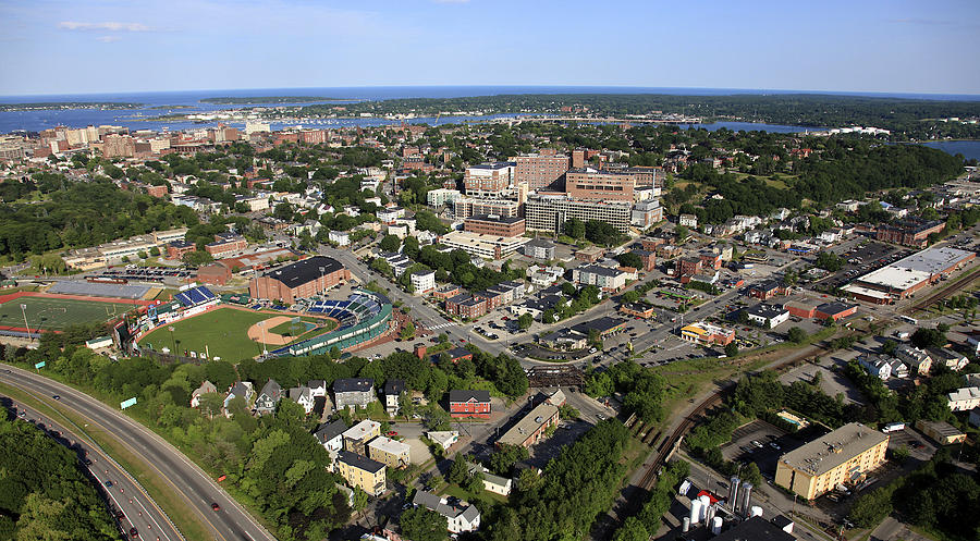 Hadlock Field And Maine Medical Center Photograph by Dave Cleaveland ...