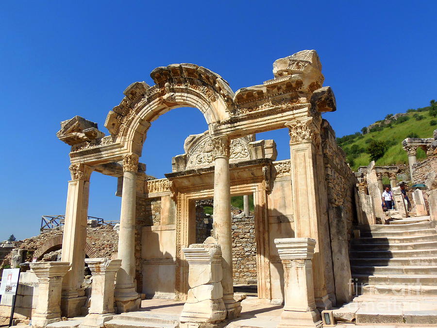 Hadrian Temple Ephesus Photograph by Lou Ann Bagnall