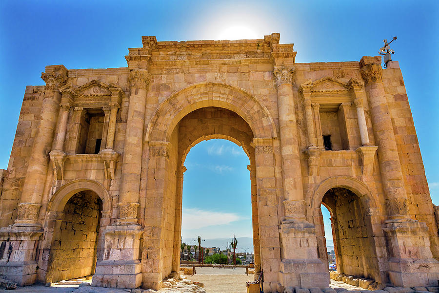 Architecture Photograph - Hadrians Arch Gate, Jerash, Jordan by William Perry