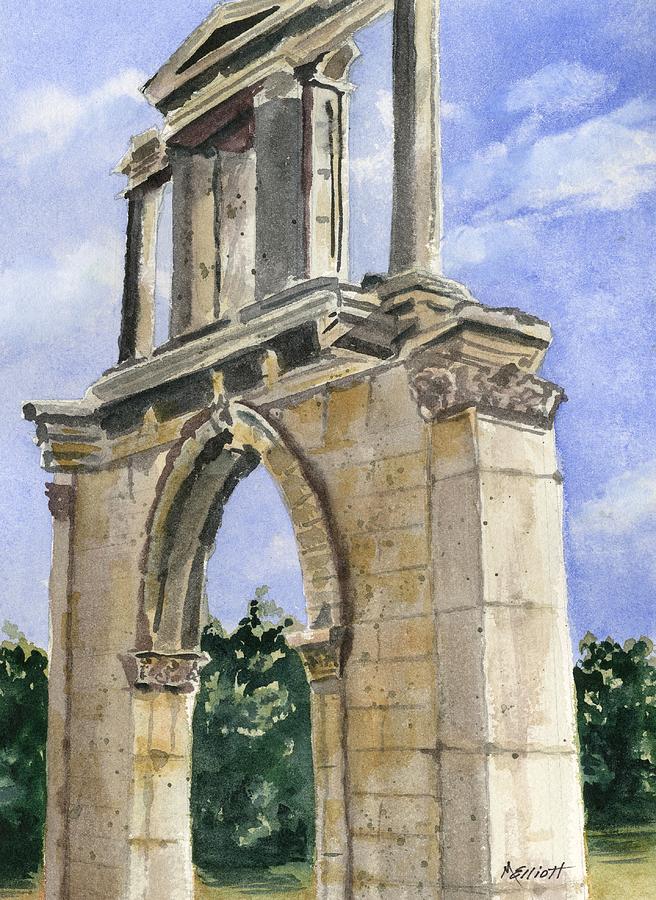Architecture Painting - Hadrians Arch by Marsha Elliott