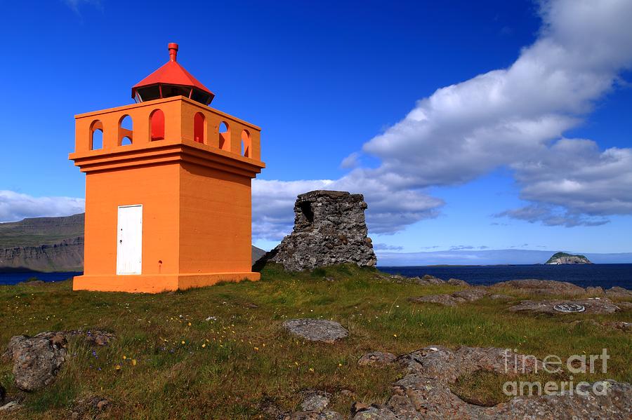 Hafnarnes Lighthouse Photograph by Roxie Crouch