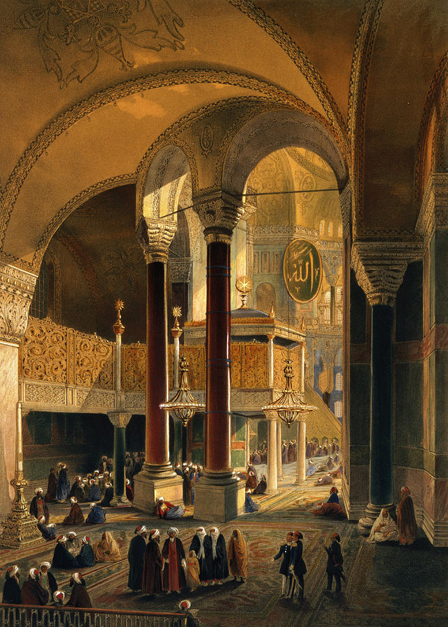 Byzantine Drawing - Haghia Sophia, Plate 8 The Imperial by Gaspard Fossati