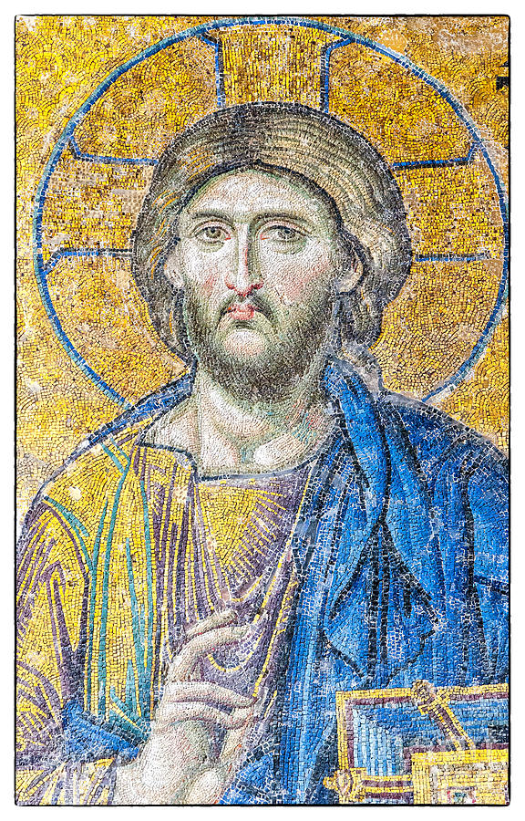 Hagia Sofia Jesus mosaic Photograph by Antony McAulay