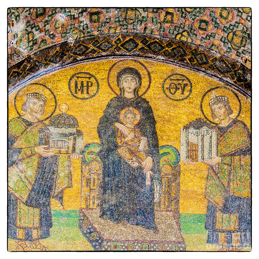 Hagia Sofia mosaic 03 Photograph by Antony McAulay