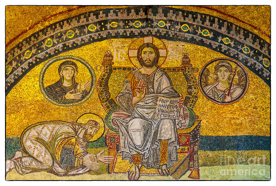 Hagia Sofia mosaic 04 Photograph by Antony McAulay