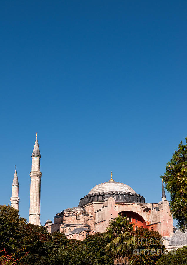 Turkey Photograph - Hagia Sophia Blue Sky 02 by Rick Piper Photography