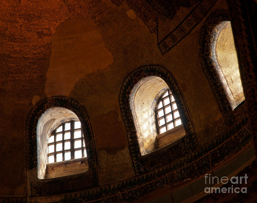 Hagia Sophia Dome Windows Photograph by Rick Piper Photography