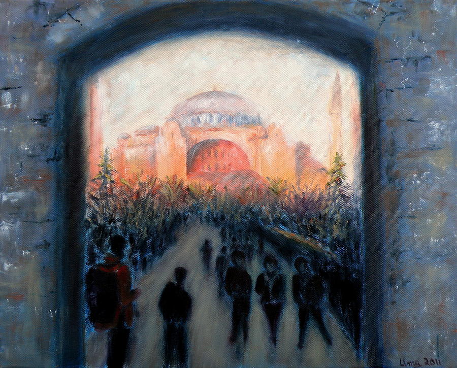 Hagia Sophia Istanbul Painting by Uma Krishnamoorthy