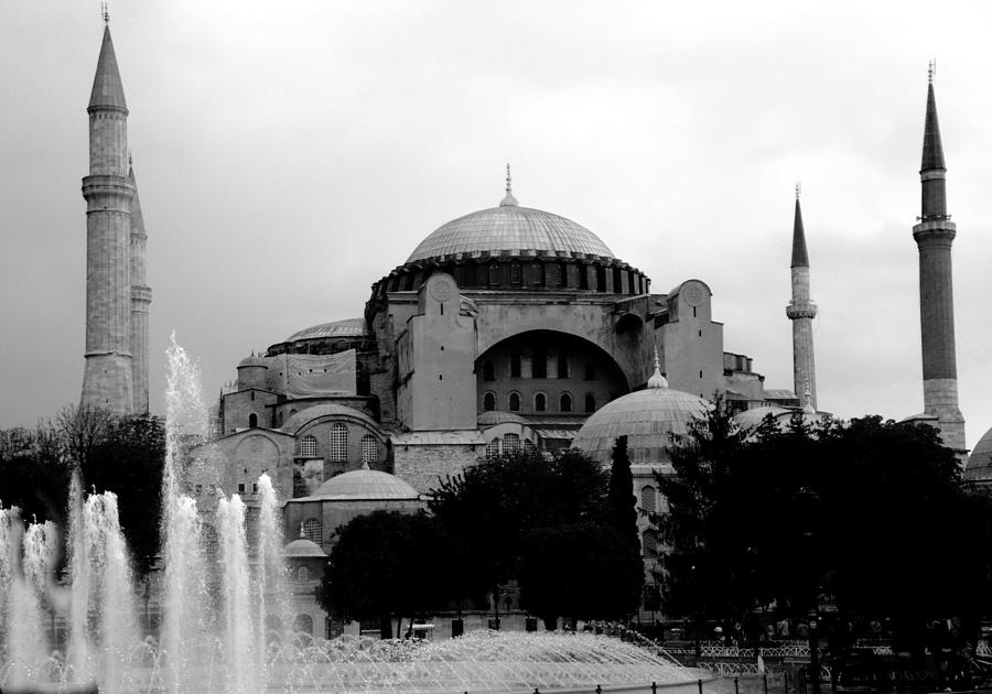 Hagia Sophia Museum B and W  Photograph by Jacqueline M Lewis