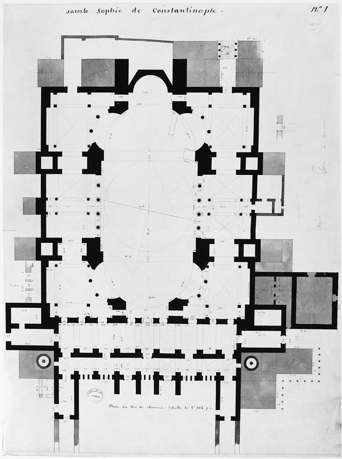 Hagia Sophia: Plan, 1834 Photograph by Granger - Fine Art America