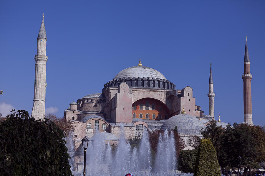 Hagia Sophia view from fountain  Photograph by Raimond Klavins