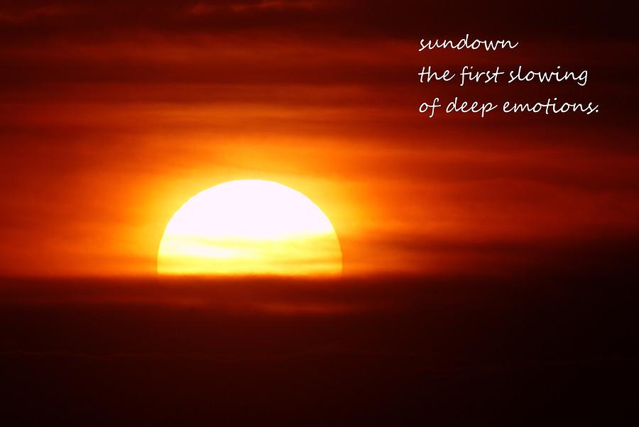 Sunset Photograph - Haiku Sundown by Jeff Swan