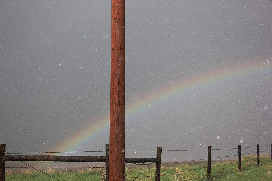 Hail and Rainbow Photograph by Ryan Crouse