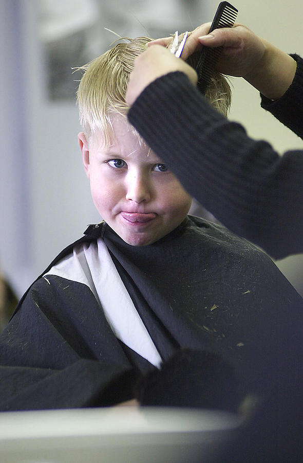 Hair Cut Kid Photograph by Steve Somerville