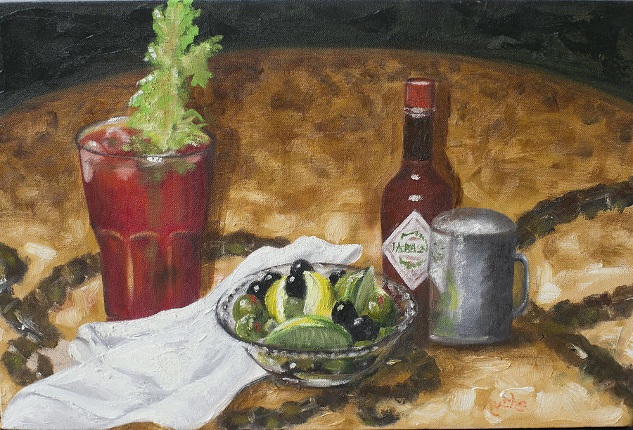 Bloody Mary Painting - Hair Of The Dog by Ruthe Dawes