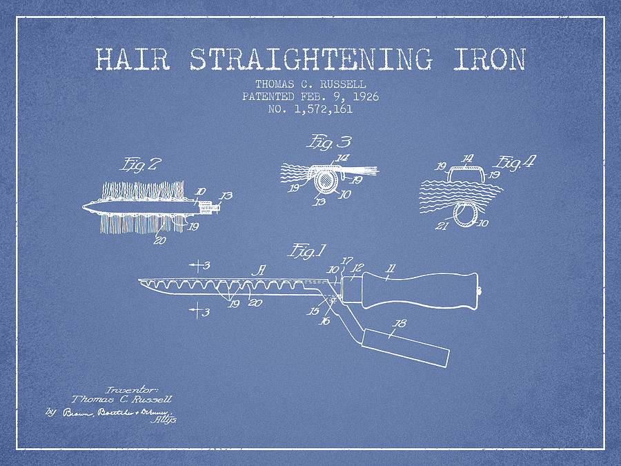 light blue hair straightener