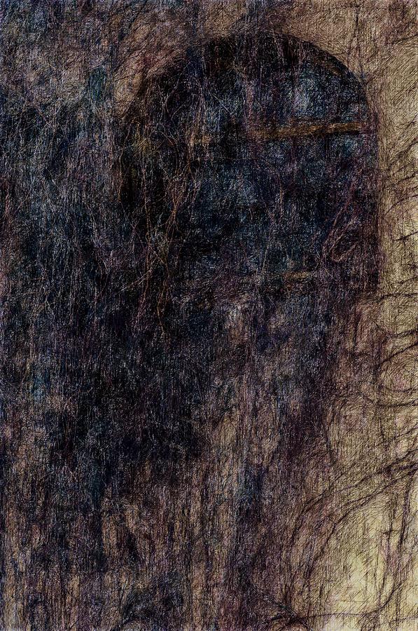 Dark Window Painting - Hairy window 1 by Yevgeni Kacnelson