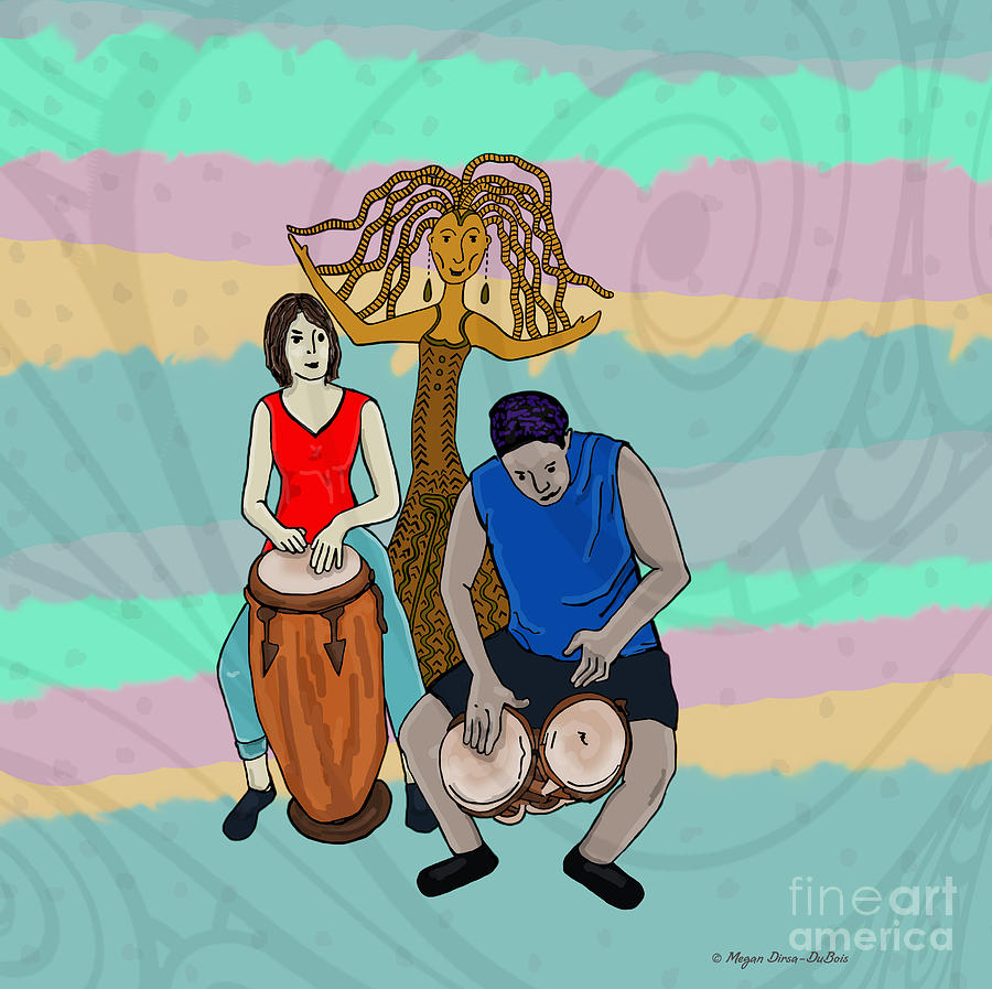 Haitian Drum Spirit Digital Art by Megan Dirsa-DuBois