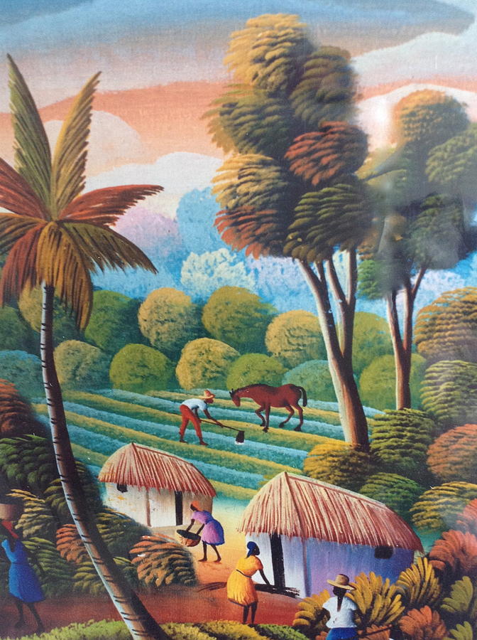 Haitin landscape Painting by Haitian artist | Fine Art America