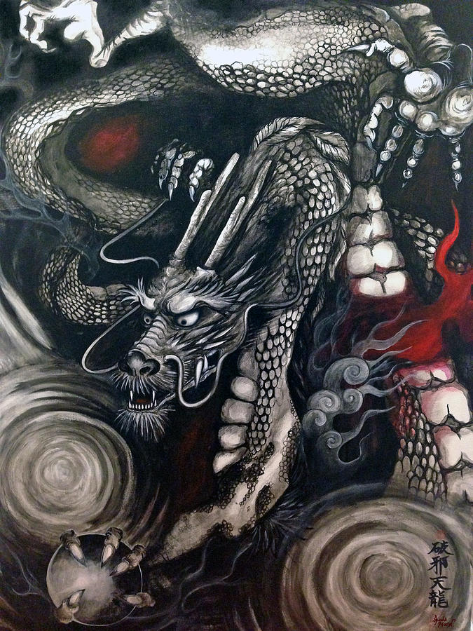 Dragon Painting - Hajatenryu-Fighting for truth dragon by Acchi Aya Sanchez