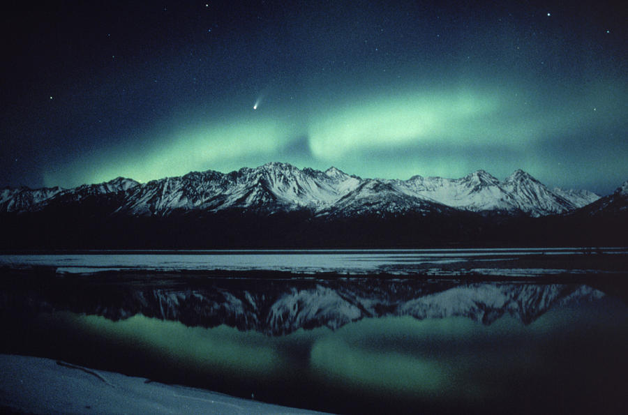 Hale Bopp Comet With Aurora Borealis Photograph by Cary Anderson Hale Bopp Comet With Aurora Borealis Photograph by Cary Anderson