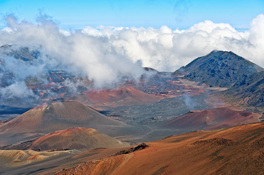 Haleakala Volcano and Crater Maui Hawaii  Photograph by Marek Poplawski