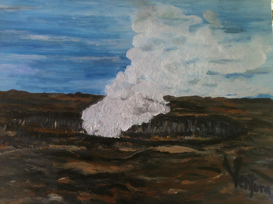 Halemaumau Crater Painting by Clare Ventura