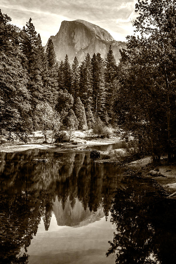 Half Dome and Merced River Photograph by Wes and Dotty Weber