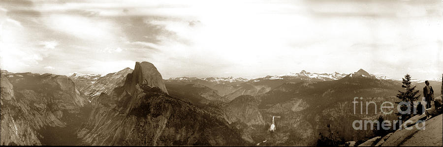 Glacier Point Photograph - Half Dome from Glacier Point Yosemite Valley  California circa 1910 by Monterey County Historical Society