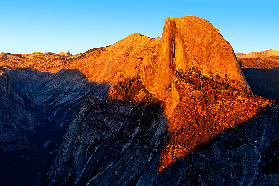 Half Dome Glow II Photograph by Peter Tellone