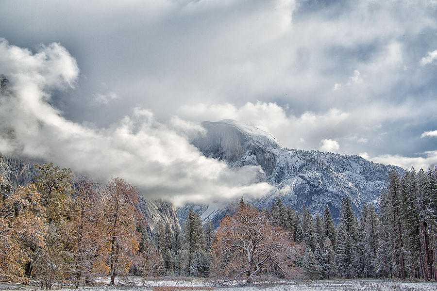 Half Dome in Autumn at Yosemite Photograph by Natural Focal Point Photography