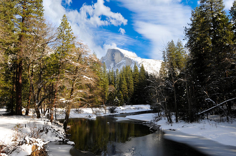 Half Dome Photograph - Half Dome In Winter by Don and Bonnie Fink Half Dome Photograph - Half Dome In Winter by Don and Bonnie Fink