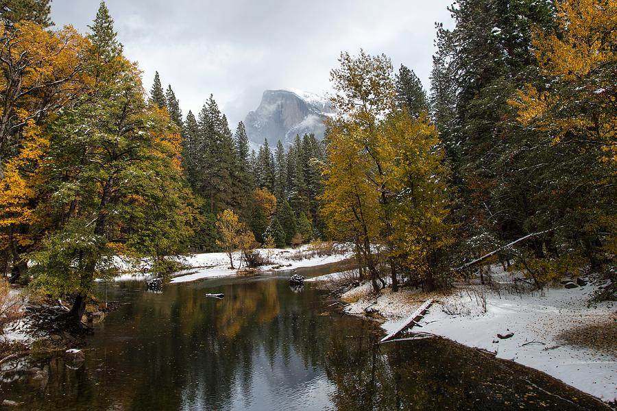 Half Dome in Yosemite in Autumn Photograph by Natural Focal Point Photography